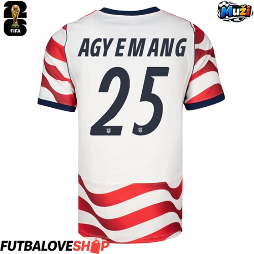 Dres Spojené štáty Patrick Agyemang #25 Domáci MS 2026 Krátky Rukáv